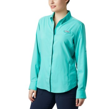 Columbia PFG Tamiami II Long Sleeve, Camisa Azules Para Mujer | 675941-TFD